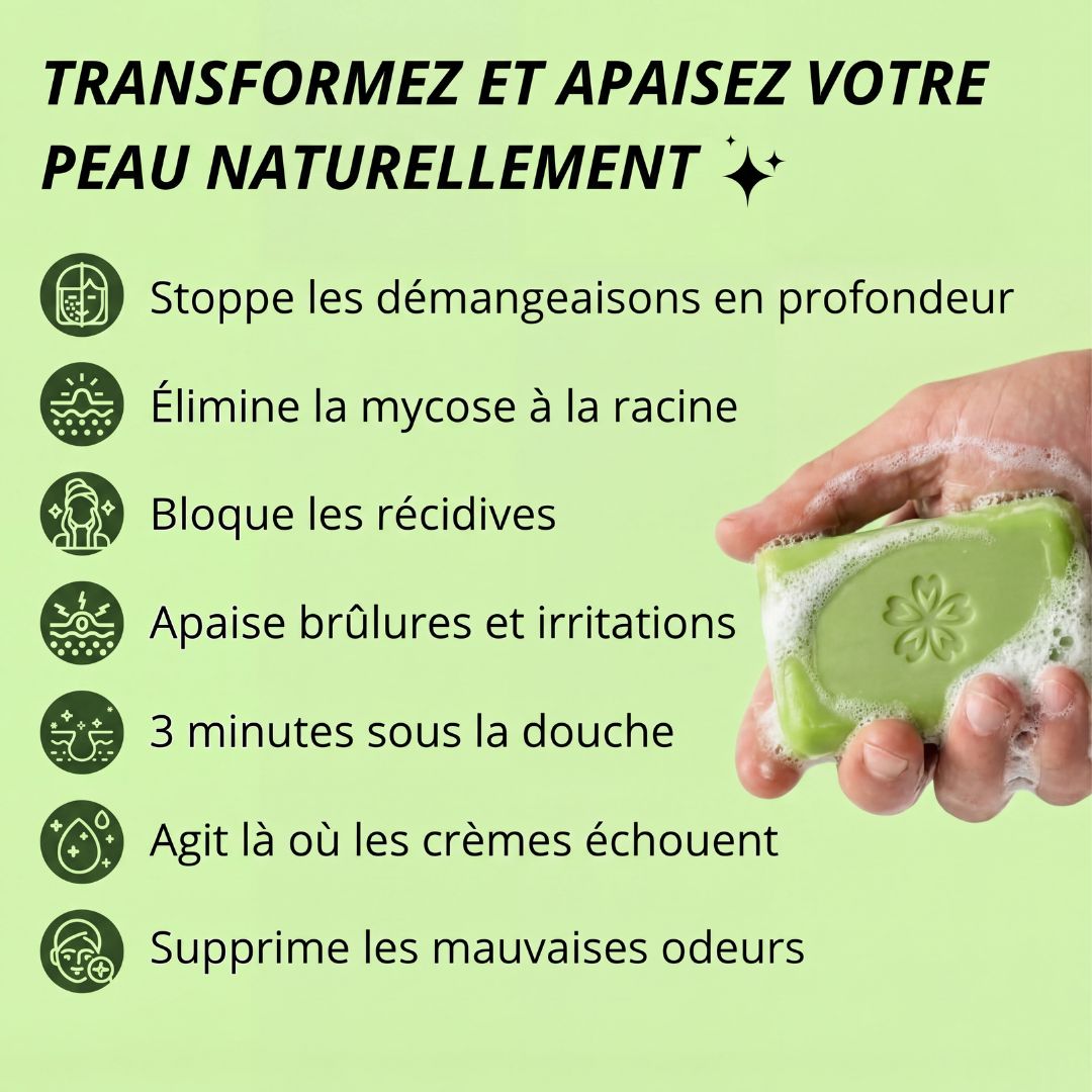 Sorenva® | Savon purifiant Antifongique 🎁 Filet moussant exfoliant offert
