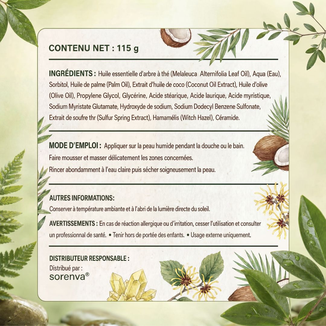 Sorenva® | Savon purifiant Antifongique 🎁 Filet moussant exfoliant offert